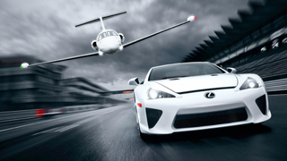 A Lexus LFA Supercar Beat A Business Jet In A Race
